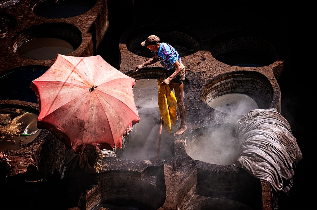 19 LEATHER TANNERIES OF FEZ by Gary Chester