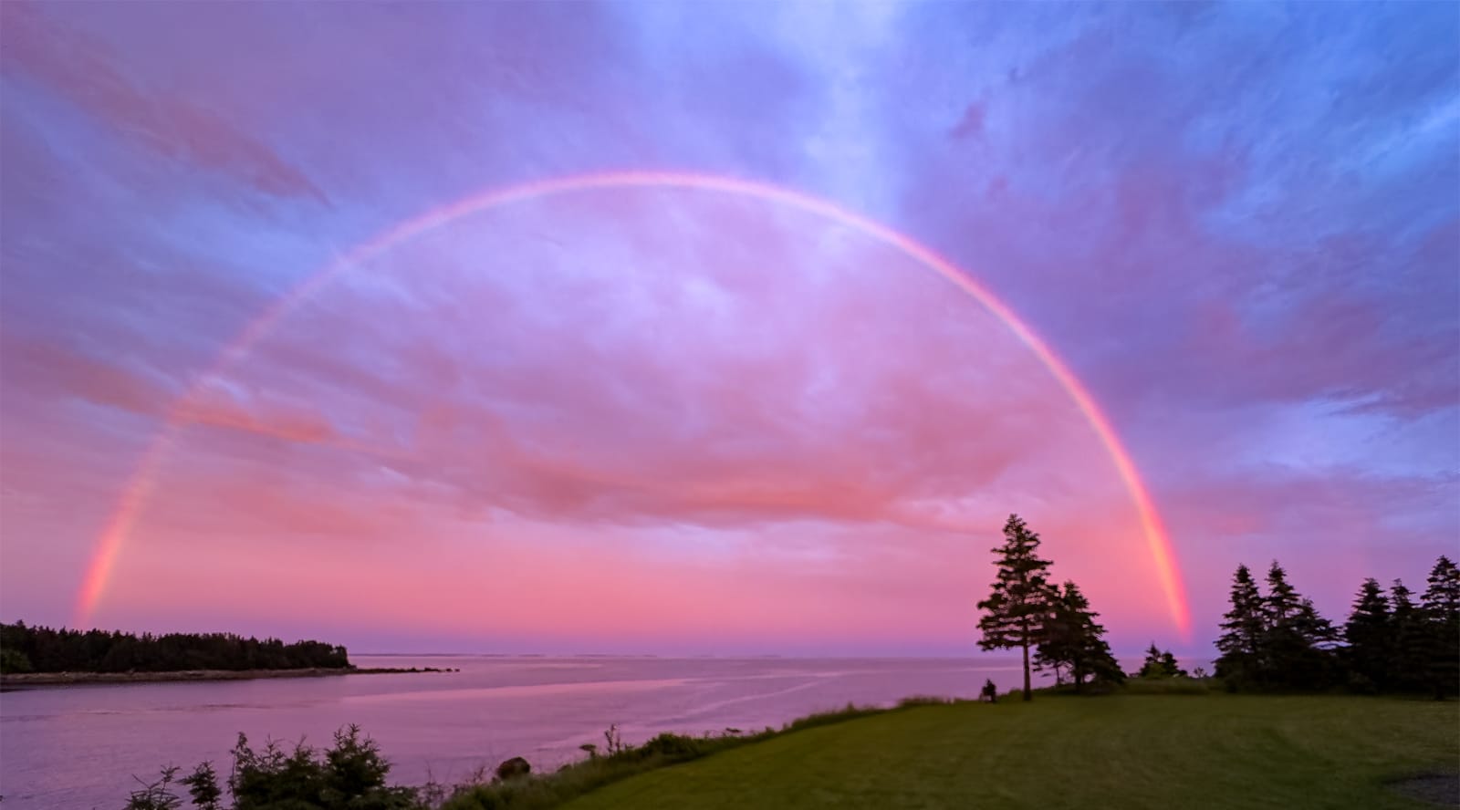 18 SUNSET RAINBOW OVER CHARLOS COVE by David Hallworth